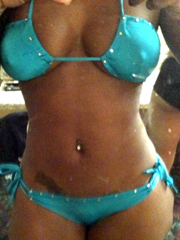 Young and busty black GF amateur picture