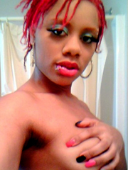 Tattooed ebony slutty bitch with a boyfriend. Amateur pics.