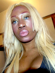 Horny, blonde ebony waiting the cock in the facebook
